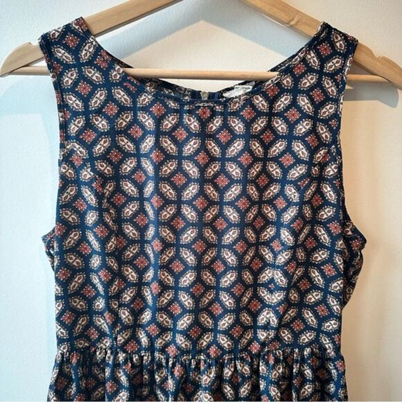 Vintage Blue Geometric pattern mini sundress size Medium Y2K​ sleeveless cowgirl - Picture 3 of 3